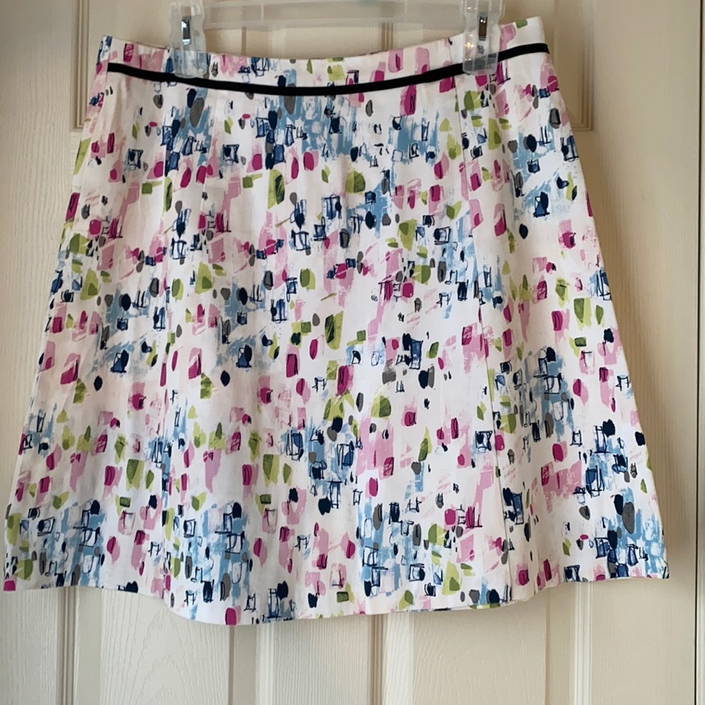 Cha Cha Vente Multi-color on White Pattern Skirt